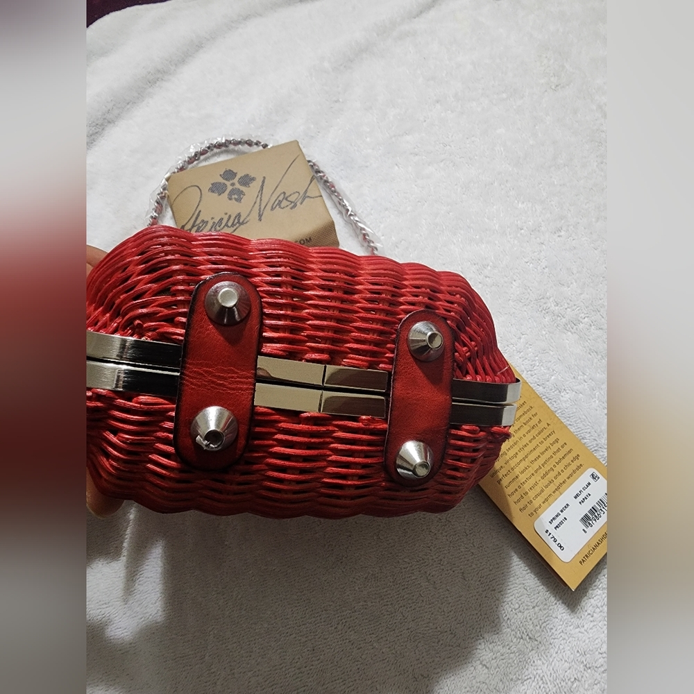 Patricia Nash Papaya Melfi Oval Clam Bag Women's Handbags - Picture 3 of 8